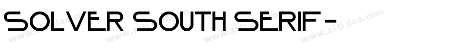 Solver South Serif字体转换